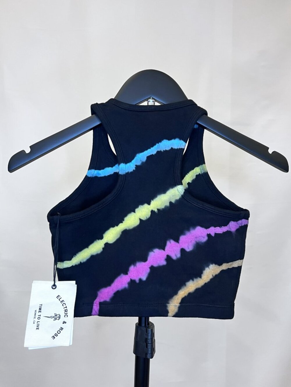 'Electric & Rose' Bella Bralette Onyx Multi Tie Dye Crop Top - Size XS - NWT - Picture 3 of 6